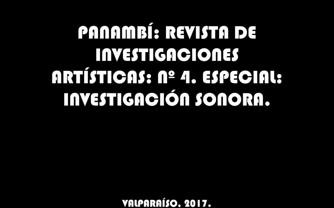 Panambí: revista de investigaciones artísticas. N°4